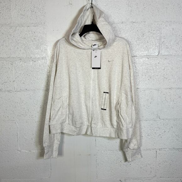 Nike Plus Size Chill Terry Full-Zip French Terry Hoodie, birch heather 2X - Picture 1 of 10